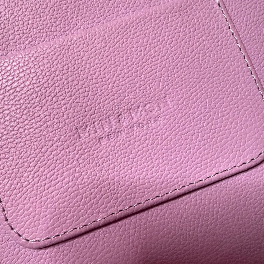 Min & Mon Leather Crossbody Bag – Lavender & Lilac with Neon Green Accents - Picture 5 of 12